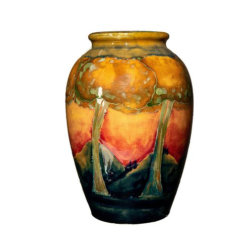 MOORCROFT EVENTIDE PATTERN VASE, SIGNEDDecorated