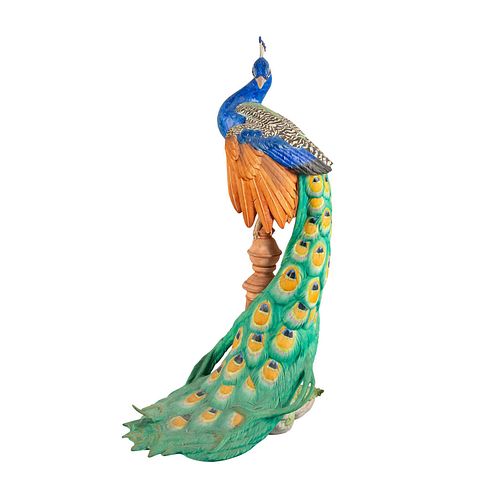 THE ROYAL PEACOCK PORCELAIN SCULPTURE 39997f