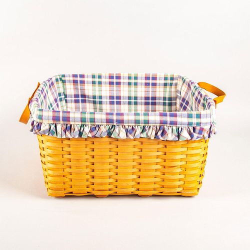 LONGABERGER LARGE SQUARE BASKET WITH