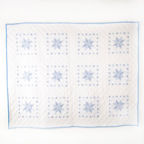 VINTAGE BLUE AND WHITE STAR DESIGN 399a30