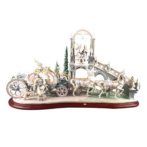 LLADRO LG FIGURAL GROUP SCULPTURE, CINDERELLAS