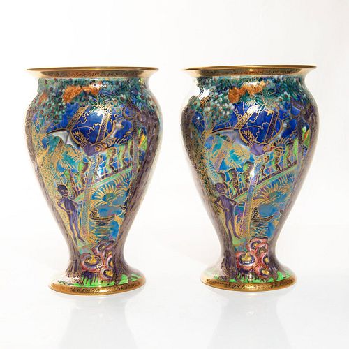 PAIR OF WEDGWOOD FAIRYLAND LUSTRE