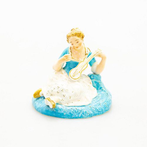 ROYAL WORCESTER FIGURINE, LADY PLAYING