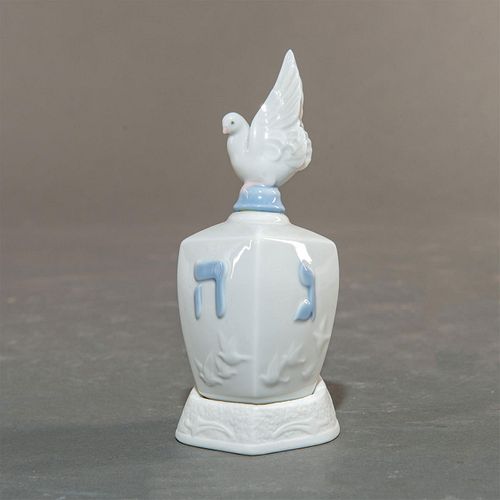 LLADRO PORCELAIN DREIDEL WITH DOVE