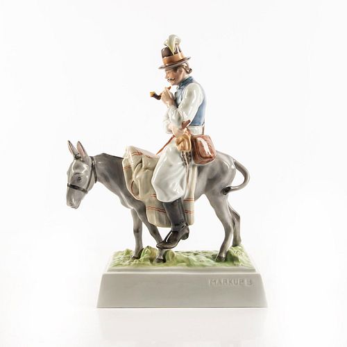 HEREND PORCELAIN FIGURE GROUP MULE