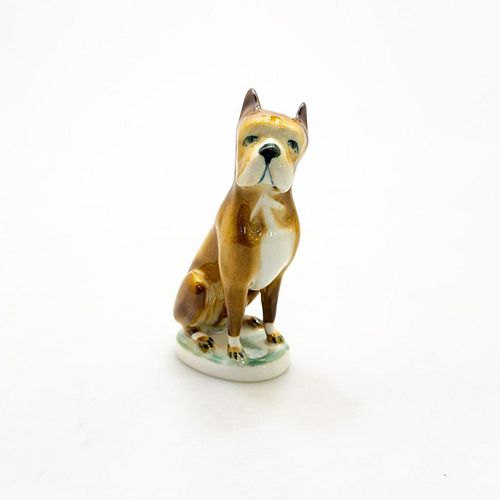 ZSOLNAY PORCELAIN BOXER FIGURINEBrown