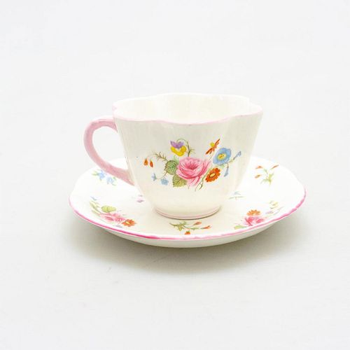 SHELLEY BONE CHINA TEACUP AND SAUCER,