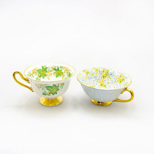 SHELLEY BONE CHINA TEA CUPS PRIMROSE 399e81