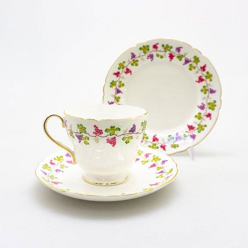 SHELLEY BONE CHINA TEA TRIO, WILD GRAPE