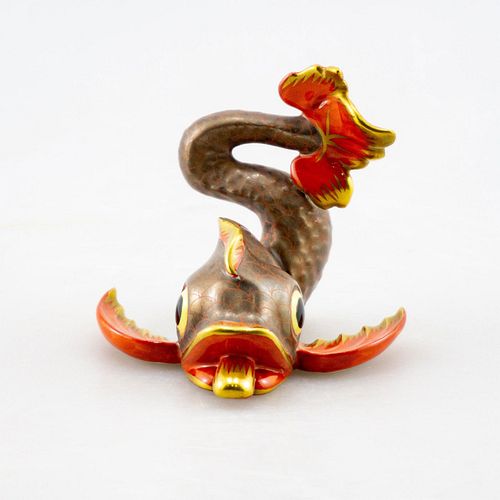 HEREND FISH FIGURINE DRAGON KOI 399fc4