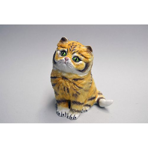 ROYAL WORCESTER PORCELAIN ORANGE TABBY