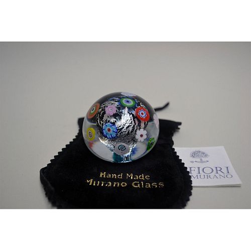 MURANO GLASS PAPERWEIGHT MULTI-COLOR