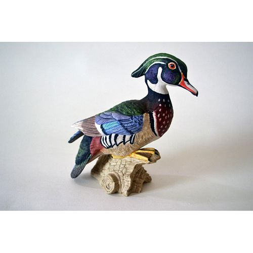 BOEHM PORCELAIN WOOD DUCKBisque 399fea