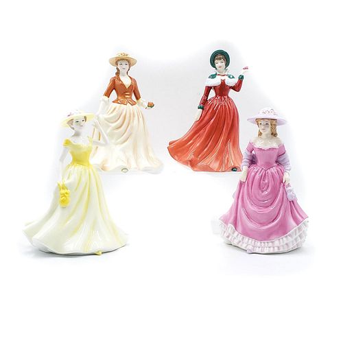 4 ROYAL DOULTON LADY FIGURINES,