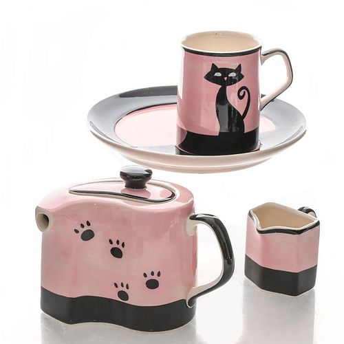 5PC HUESNBREWS PINK AND BLACK CAT