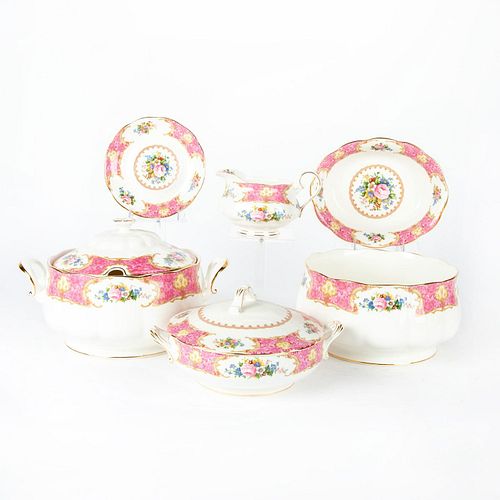 5 ROYAL ALBERT LADY CARLYLE SERVING 39a3cc