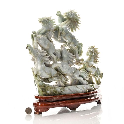 CHINESE DECORATIVE CARVED JADE 39a45c