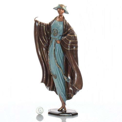 ERTE BRONZE ART DECO LADY SCULPTURE  39a464