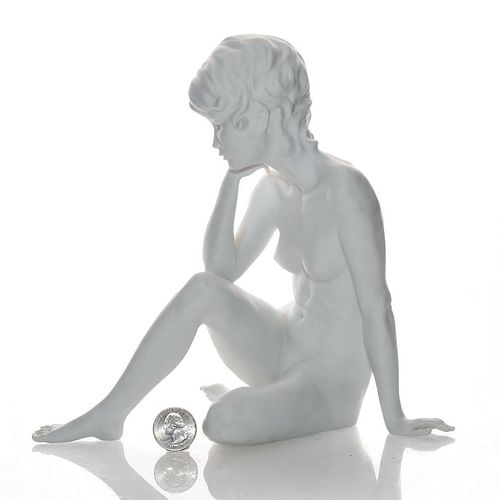 KAISER PORCELAIN FIGURINE, SEATED NUDE