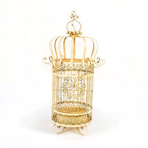 WROUGHT IRON DECORATIVE BIRDCAGEPainted 39a525