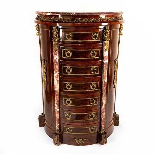 FRENCH EMPIRE STYLE DEMILUNE CHEST7