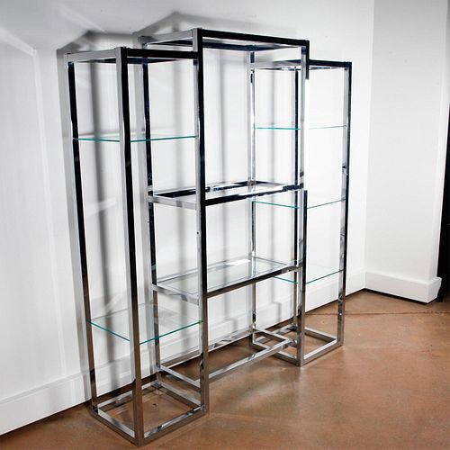 LARGE MULTI-TIER METAL AND GLASS