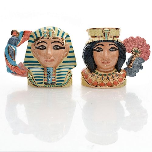 2 ROYAL DOULTON SMALL CHARACTER JUGSTutankhamen