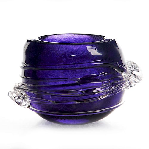 CONTEMPORARY ART GLASS BOWLDark