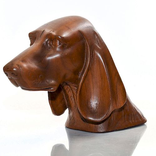 WOOD BUST COCKER SPANIELCarved 39a7cf