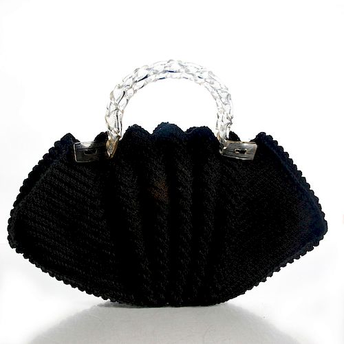 1950S CROCHET HANDBAG1950s crochet handbag