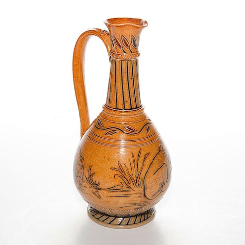 DOULTON LAMBETH FOX AND LION PITCHER,