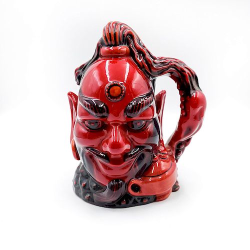 LG DOULTON FLAMBE CHARACTER JUG,