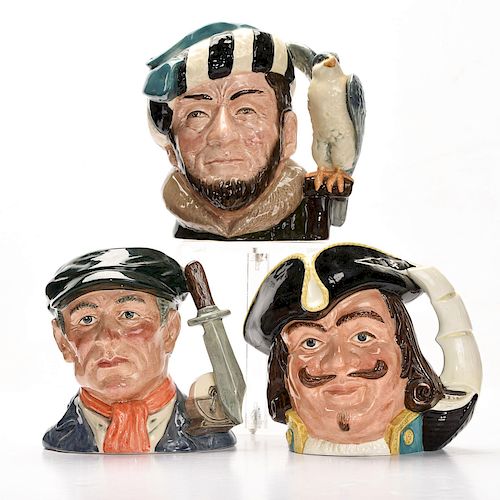 3 LG ROYAL DOULTON CHARACTER JUGSDoulton 39aaa6