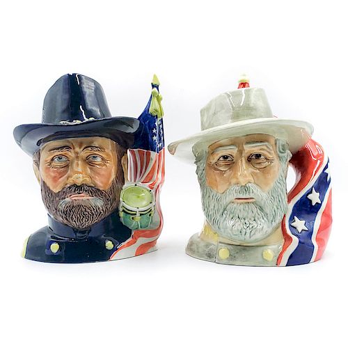 2 ENGLISH CHARACTER JUGS, U.S. CIVIL