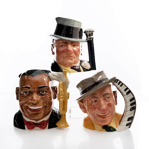 3 LG ROYAL DOULTON CHARACTER JUGS,