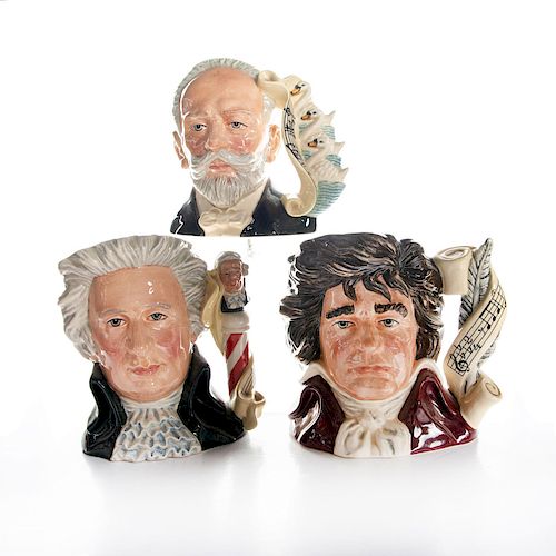 3 ROYAL DOULTON LARGE GREAT COMPOSERS
