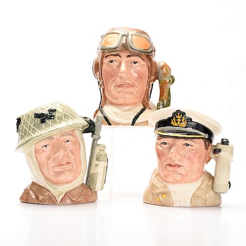 3 SM ROYAL DOULTON MILITARY CHARACTER 39aadc