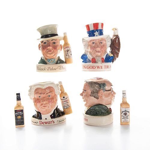 4 ROYAL DOULTON CHARACTER WHISKEY