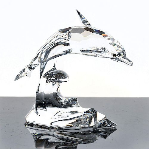 SWAROVSKI SILVER CRYSTAL FIGURE, DOLPHINClear