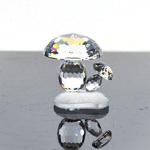 SWAROVSKI SILVER CRYSTAL FIGURE, MUSHROOMSWoodland