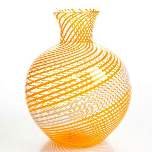 MURANO STYLE ART GLASS VASEClear  39ad6d