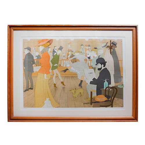 FRAMED GICLEE, TOULOUSE LAUTREC AT THE