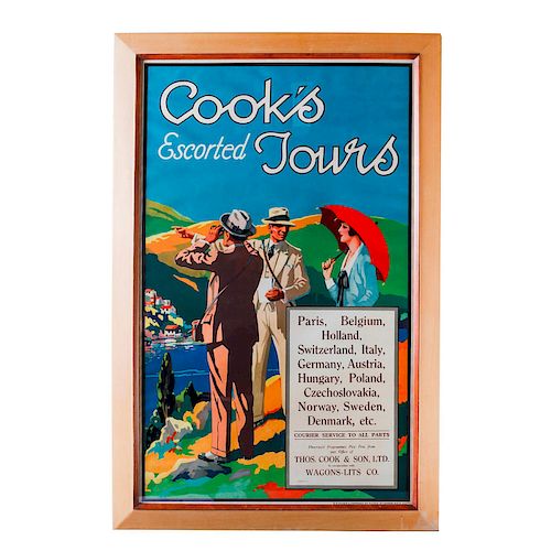 COOK'S TOURS ADVERTISING POSTER,