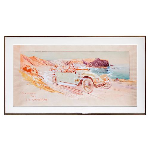 HAND COLORED FRENCH LITHOGRAPH,