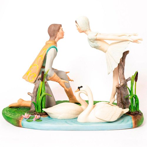 LASZLO ISPANKY FIGURINE GROUPING, SWAN