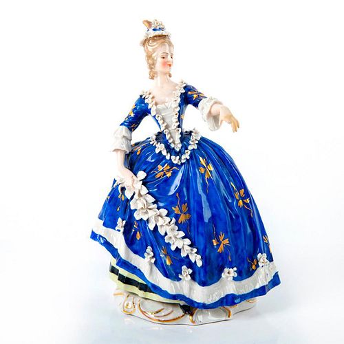 PORCELAIN FIGURINE LADY IN BLUEGlossy