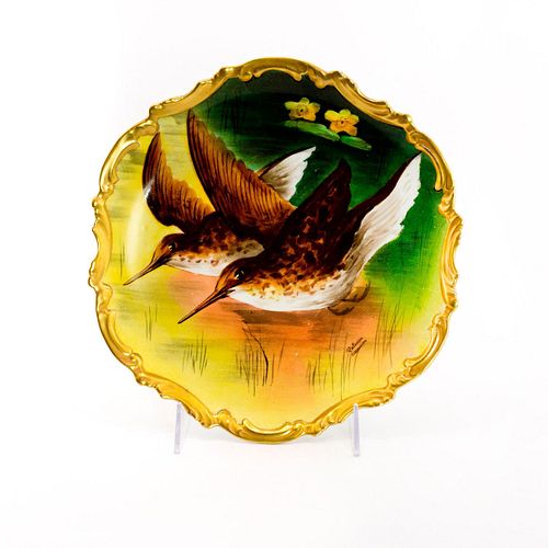 LIMOGES SNIPE BIRDS DINNER PLATEHand 3987a7