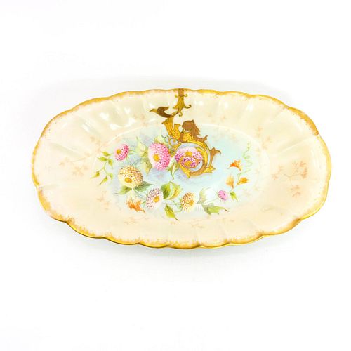 AKD LIMOGES PORCELAIN FLORAL BOWLGlossy