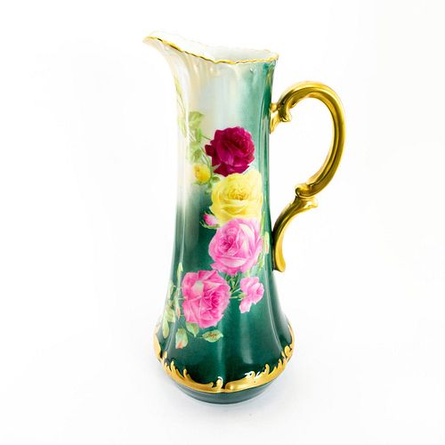 T AND V LIMOGES FRENCH PORCELAIN PITCHER,