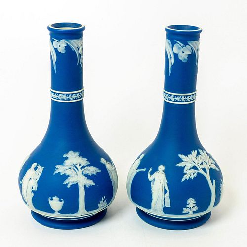 WEDGWOOD PAIR OF ANTIQUE JASPERWARE